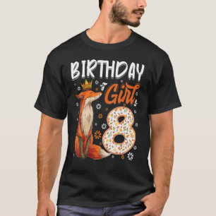 Camiseta Fox Animal 8º Aniversário Rapariga Raposa B Dia 8