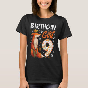 Camiseta Fox Animal 9º Aniversário Rapariga Raposa B Dia 9
