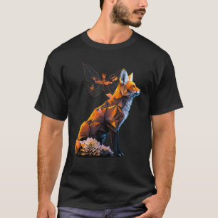 Camiseta Fox Animal Art Butterfly Fox