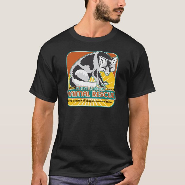 Camiseta Fox animal do salvamento (Frente)