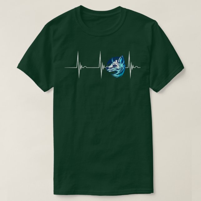 Camiseta Fox Antártica Árctica Fox Lover Hearbeat E (Frente do Design)
