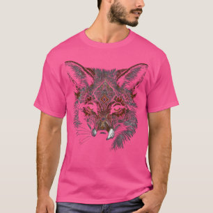 Camiseta Fox Art Mandala Animal Trabalho de arte Fox