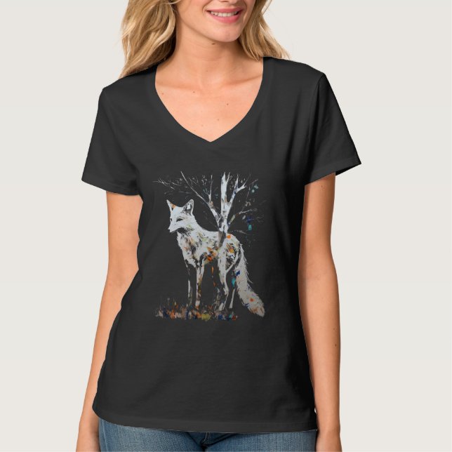 Camiseta Fox Art Tree - Animal Fox (Frente)
