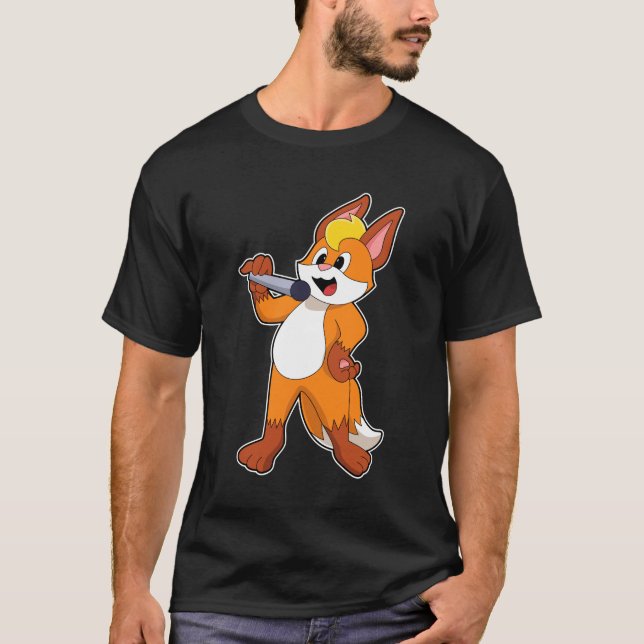 Camiseta Fox as Singer with Microphone (Frente)