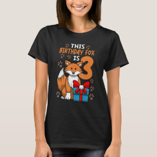 Camiseta Fox Birthday aniversário de 3 anos