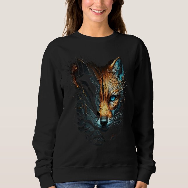 Camiseta Fox Blue Eyes Animal Print Fox (Frente)