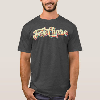 Camiseta Fox Chase TShirt Retro Art Baseball Font Vintage T