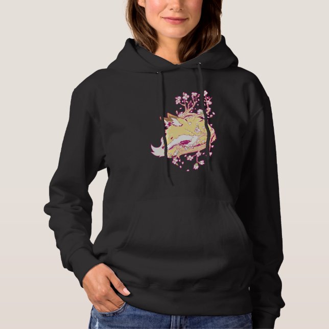 Camiseta Fox Cherry Blossom Fllower Japonês (Frente)