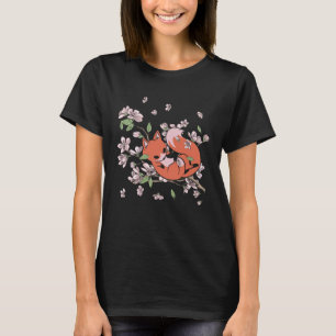 Camiseta Fox Cherry Blossom Foxes Japonesa Flor Sakura