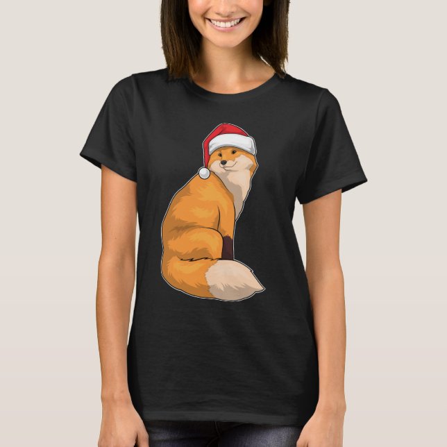 Camiseta Fox Christmas Santa hat (Frente)