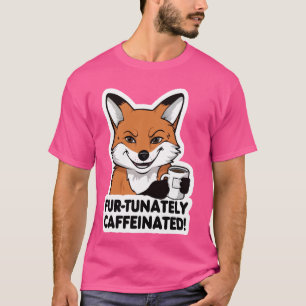 Camiseta Fox Coffee Lover Caffeine Fox Mug Café