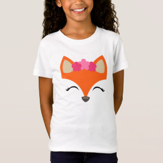 Camiseta Fox com o T da coroa da flor para miúdos