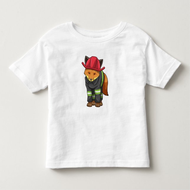 Camiseta Fox como Bombeiro com Capacete (Frente)