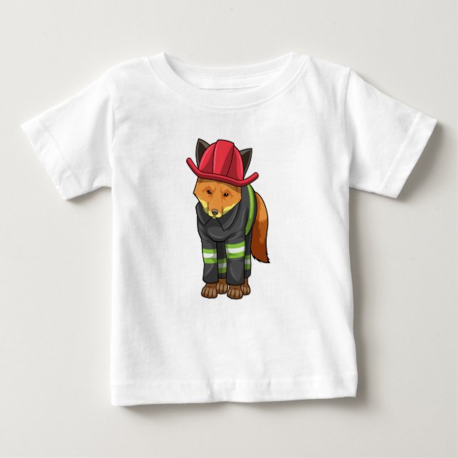 Camiseta Fox como Bombeiro com Capacete (Frente)