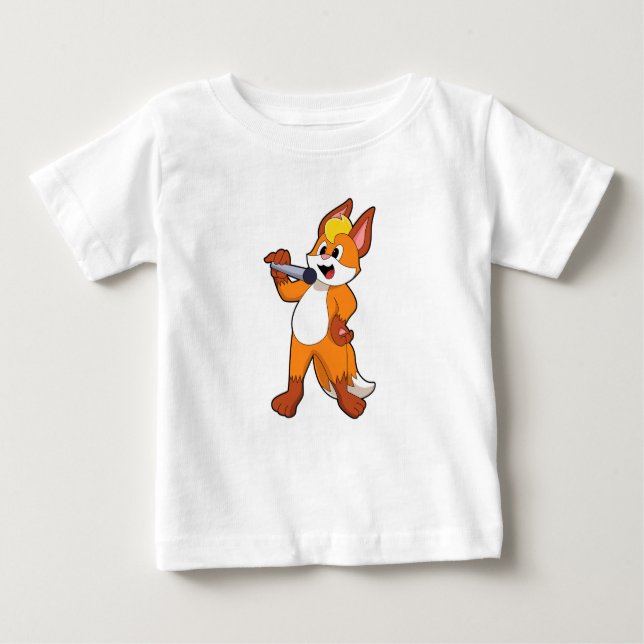 Camiseta Fox como Cantor com Microfone (Frente)