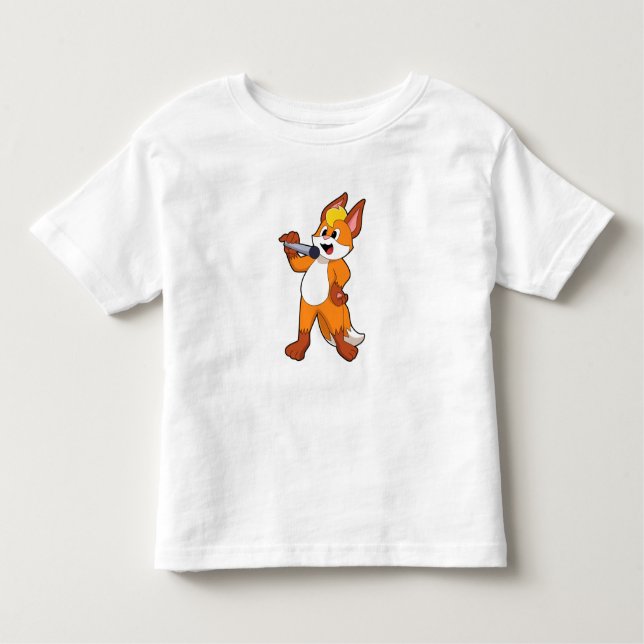 Camiseta Fox como Cantor com Microfone (Frente)
