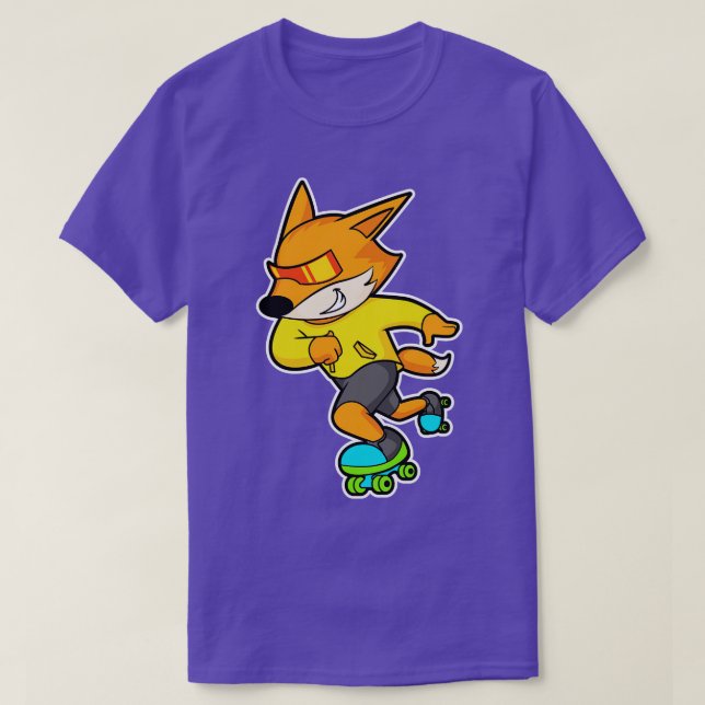 Camiseta Fox como Patrocinador com skates de Rolagem 2 (Frente do Design)