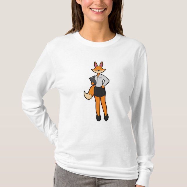 Camiseta Fox como Secretário com Notepad (Frente)