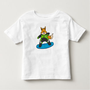 Camiseta Fox como Snowboarder com Snowboard