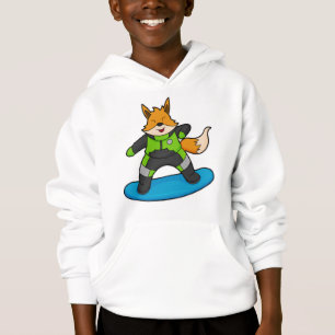 Camiseta Fox como Snowboarder com Snowboard
