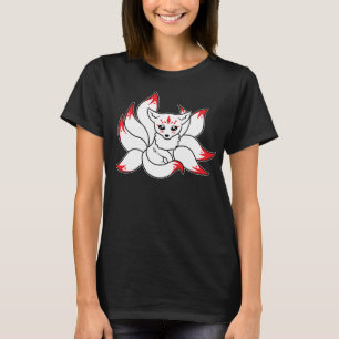 Camiseta Fox Cute Engraçado Kitsune Kami Anime Kawaii