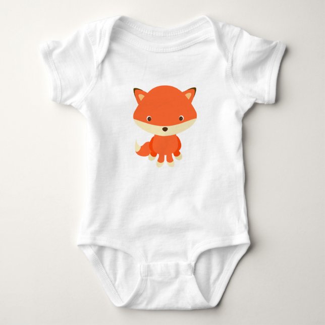Camiseta Fox Cutesy do bebê - bodysuit do bebê (Frente)