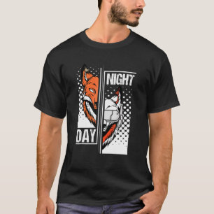 Camiseta Fox Day Night Games I Headset Animal Fox Gamer Wi