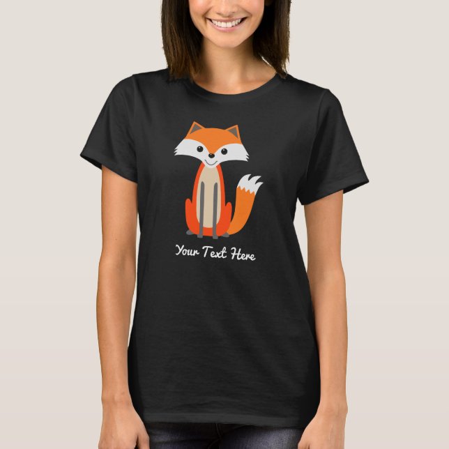 Camiseta Fox de Cartoon Engraçado Personalizada (Frente)