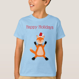Camiseta Fox de Natal Bonita Personalizada