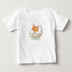 Camiseta Fox de Vintage com Aquarela