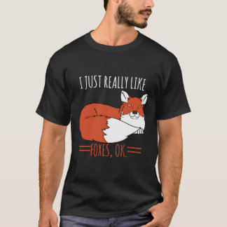 Camiseta Fox Design I Adoro Raposas Ok