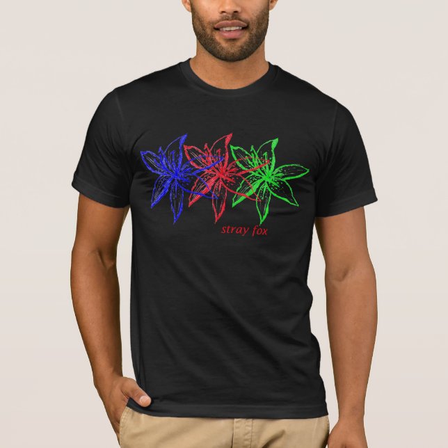 Camiseta Fox disperso - Três orquídeas (Frente)