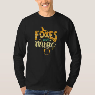 Camiseta Fox E Música Animais Florestais Da Natureza