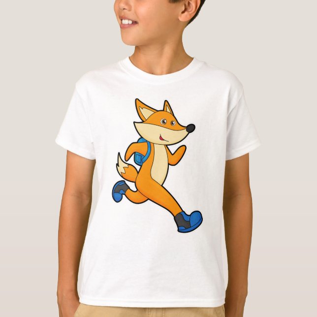 Camiseta Fox em execução com mochila (Frente)