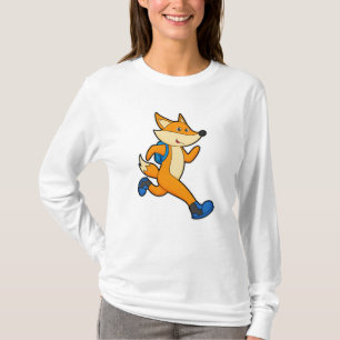 Camiseta Fox em execução com mochila