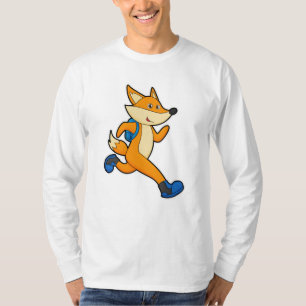 Camiseta Fox em execução com mochila