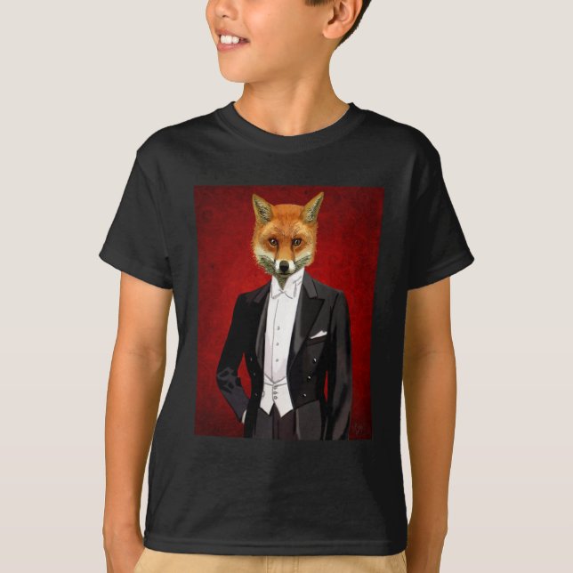 Camiseta Fox Em Fato De Noite, Retrato (Frente)