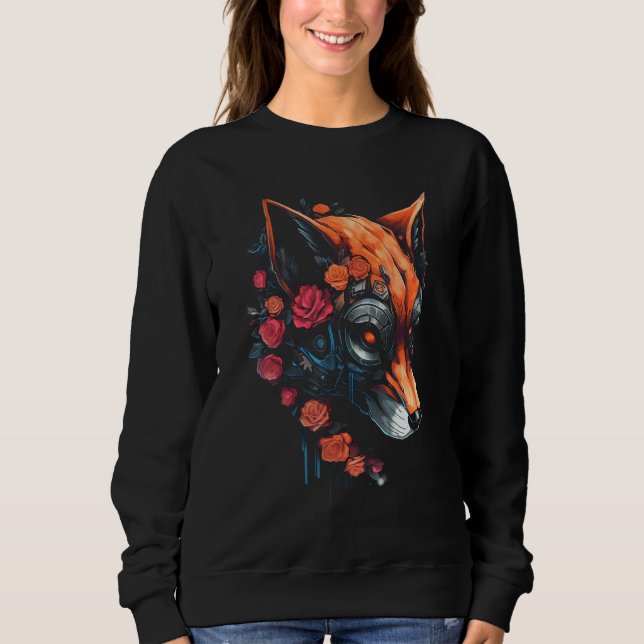 Camiseta Fox Fantasy Flowers Art - Animal Fox (Frente)
