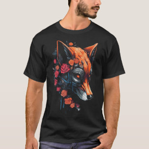 Camiseta Fox Fantasy Flowers Art - Raposa Animal