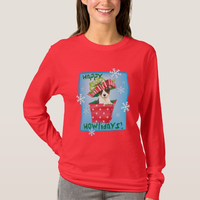 Camiseta Fox feliz Terrier do brinquedo de Howlidays (Frente)