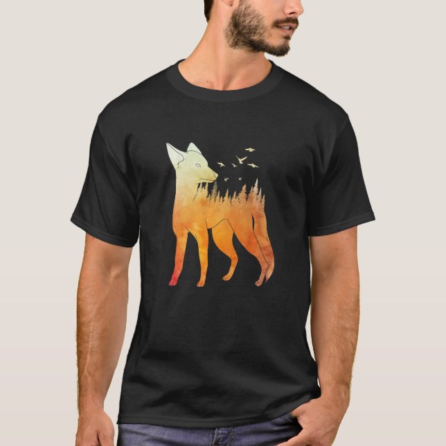 Camiseta Fox forest fox hunter hunting Fox  2 (Frente)