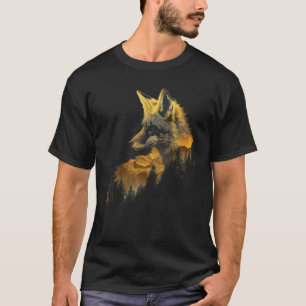 Camiseta Fox Forest Nature Lover Montanhas Caminhando Campa