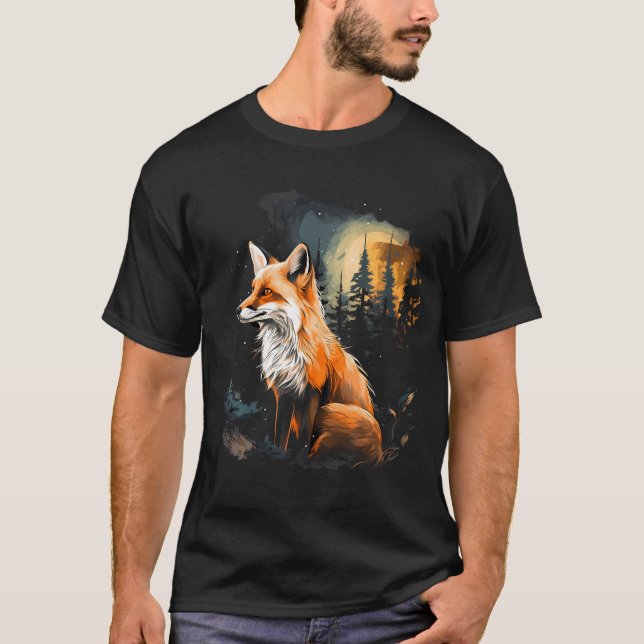 Camiseta Fox Forest Nature Lover Montanhas Caminhando Campa (Frente)