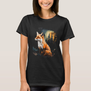 Camiseta Fox Forest Nature Lover Montanhas Caminhando Campa