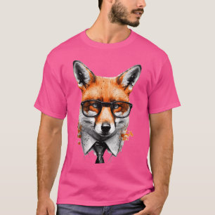 Camiseta Fox Glass Office Animal Print Art Fox