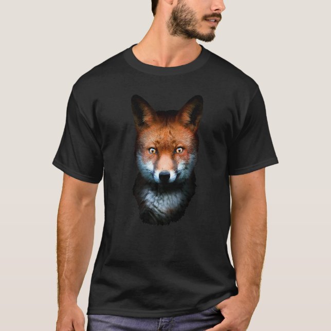 Camiseta Fox Head Animal Man Creative Fox (Frente)