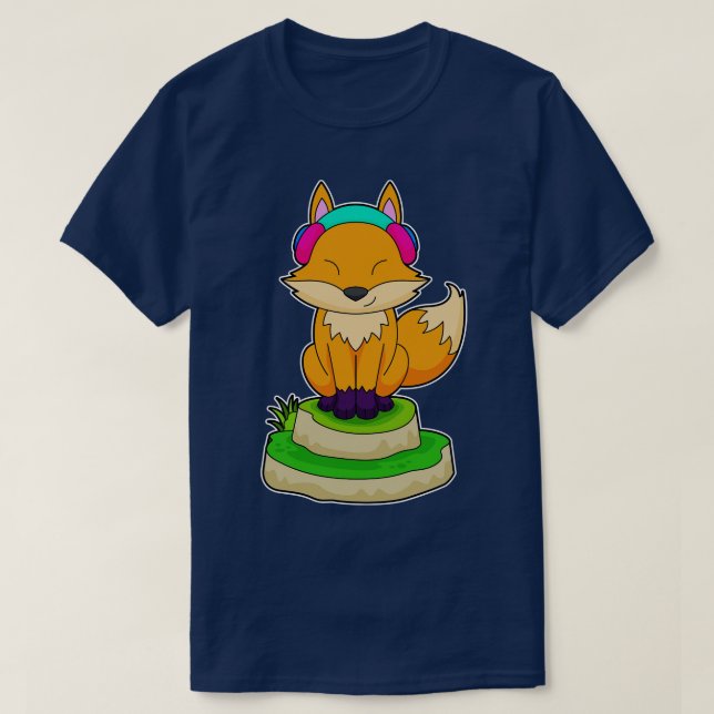 Camiseta Fox Headphone Music (Frente do Design)