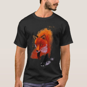 Camiseta Fox Ink Illustração Linda Floffy Natureza Animal