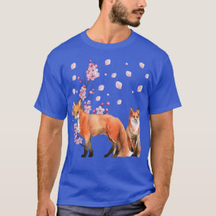 Camiseta Fox Japonês Aestética Chersom Flor Flor Vinta