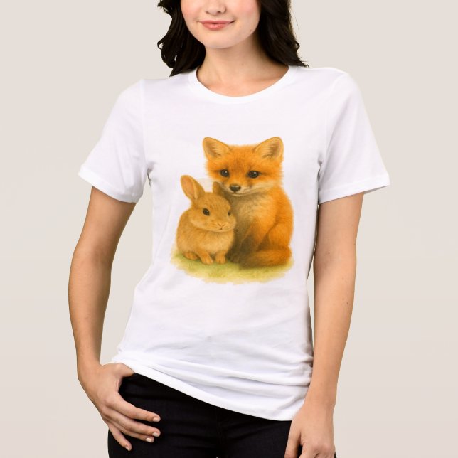 Camiseta Fox Kit e Bunny Buddies (Frente)